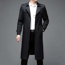 Vestes pour hommes de haute qualité manteau de mode coupe-vent veste angleterre style affaires décontracté solide longue tranchée hommes vêtements d'extérieur zln231108