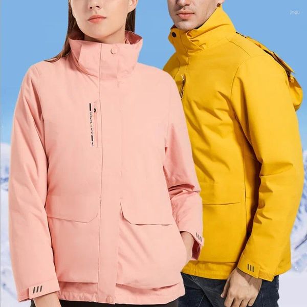 Vestes pour hommes Veste à capuche imperméable de haute qualité pour hommes Mode Casual Coupe-vent Pardessus en plein air avec capuche Deux pièces Ensembles