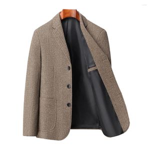 Vestes pour hommes de haute qualité automne hiver manteau de laine Style britannique solide hommes veste de laine affaires pardessus vêtements masculins
