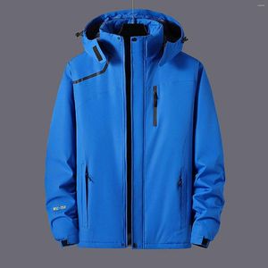 Chaquetas para hombre, abrigo para exteriores a prueba de viento para senderismo, ropa gruesa para montañismo, prendas de vestir gruesas para otoño e invierno, abrigo para trabajo y esquí