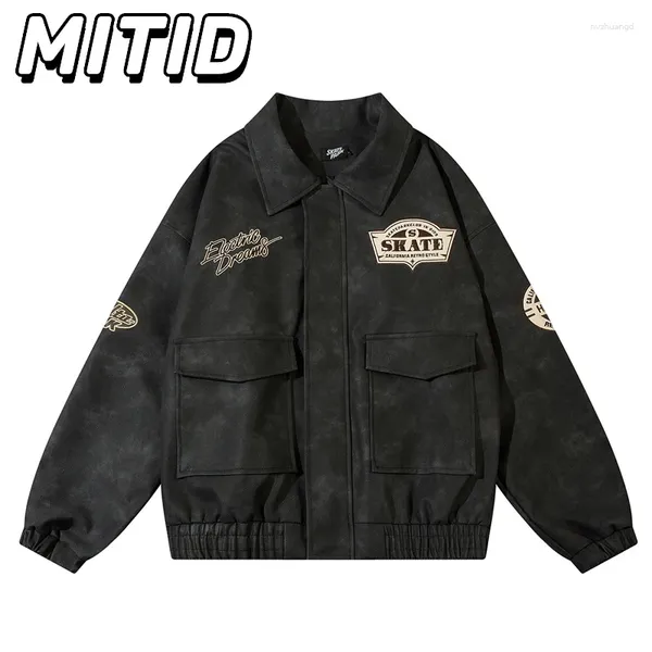 Chaquetas para hombres hip hop para hombres capas de gran tamaño de gran tamaño de gran tamaño