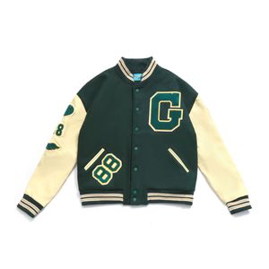 Chaquetas para hombres Hip Hop Varsity Jacket para hombre Letras peludas Bordado Color Block College Mujeres Harajuku Moda Abrigos de béisbol INS 230826