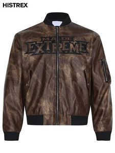 Chaquetas para hombres HISTREX Marca Winter Parkas Hombres Mujeres Grueso Pu Chaqueta de cuero Motocicleta Burbuja Abrigo cálido Hip Hop Abrigo Abrigo Outerwear 231118