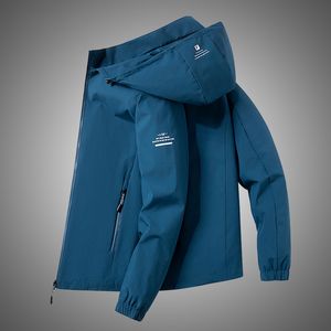 Vestes pour hommes veste à capuche pour hommes 2023 coupe-vent fermeture éclair printemps automne vêtements d'extérieur décontractés mode 230920