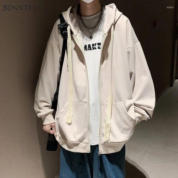 Vestes pour hommes Hommes étudiants coréens Mode Streetwear Adolescents Vêtements dynamiques Baggy All-Match Simplement Cool Beau Casual Zip Up