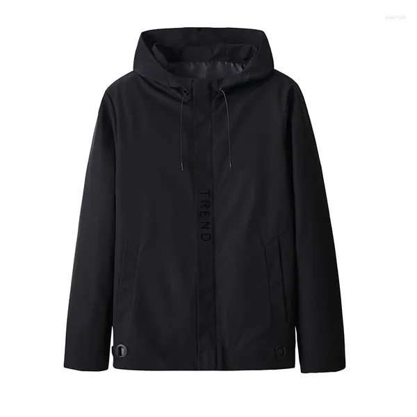 Vestes pour hommes à capuche coupe-vent veste sans repassage étudiants décontracté automne porter tout une robe mince Streetwear Chine continentale