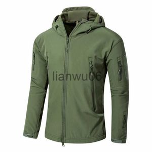 Herenjacks Hot XS5XL Soft Shell Men Tactical Training Shark Skin Fleece Jacket Outdoor Camping Hunting Hiking Climbing Coat Women J230811