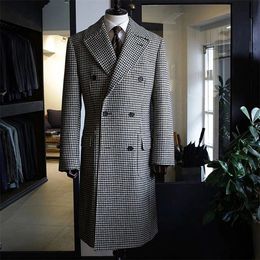 Chaquetas para hombres Solo pata de gallo Trajes de chaqueta larga Conjunto Slim Fit Novio guapo Esmoquin para boda Cena de graduación Abrigo formal 231101