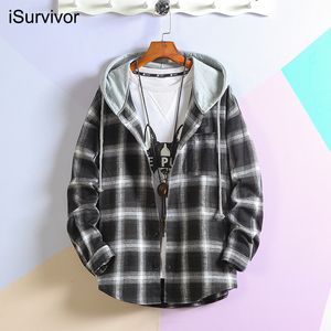 Men S Jackets I 2023 Spring Hong Kong -stijl Single Breasted Shirt Loose Casual student met hoodie met lange mouwen 230822