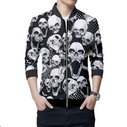 Vestes pour hommes IFPD 3D Zipper Veste Hommes Crâne Taille de l'UE 3D Pleine Impression Nouveauté Manches Longues Manteau Survêtements De Mode Harajuku Streetwear Veste T220926