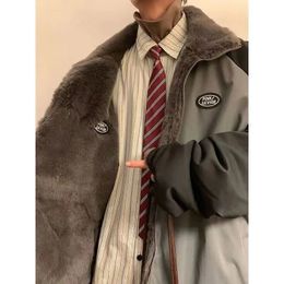 Vestes pour hommes En hiver, le manteau rembourré en coton en laine d'agneau rétro américain pour hommes et femmes Y2K Harajuku manteau décontracté en vrac street wear 231206