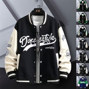 Heren Jackets Ins Hip Hop Casual Baseball Coat Slim Fit Unisex Uniform Bomber For Youth Trend College Wear Autumn 220924