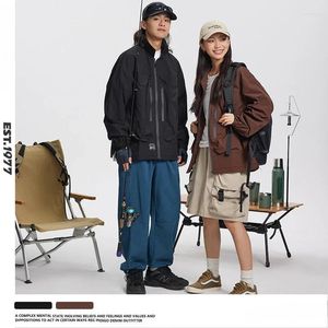 Vestes pour hommes Veste Automne Japonais Grandes poches Revers Mode Rétro Système de montagne en plein air Polyvalent Couple Manteau Hommes Vêtements