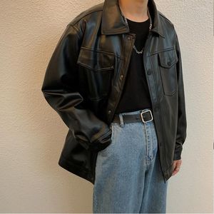 Heren Jackets Jacket Men Handsome High Street Hip Hop Clothing Baggy Fashion Stylish Casual Ulzzang Teens Dynamic Black Cool