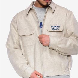 Мужские куртки Куртка Мужчины Женщины 1 Крупногабаритный вышитый белый медведь, сделанный человеком, 230911