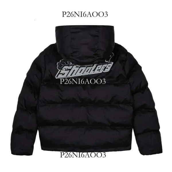 Chaquetas para hombre Chaquetas Trapstar London Shooters Chaqueta acolchada con capucha Chaqueta con capucha térmica bordada reflectante negra Abrigo de invierno para hombre 886