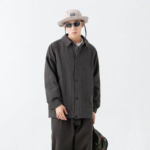 Herenjassen Japan mannen streetwear amekaji mode buiten losse causale vintage vrachtjas overjas vrouwen mannelijke jas cityboy bovenkleding