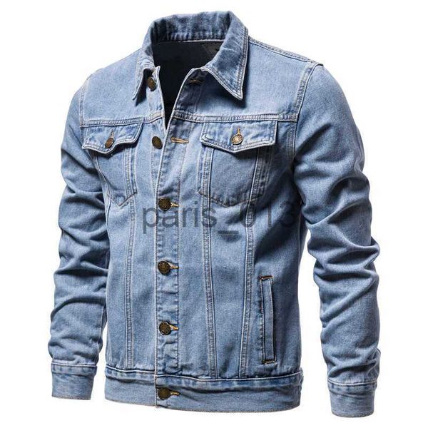 Vestes pour hommes Jean veste hommes 2021 Spring New Style Boutique Pure Cotton Fashion Blue Black Mens Casual Denim Jacket Slim Cowboy Coat X0710 X0913 X0913
