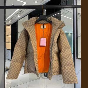 Chaquetas para hombres Chaqueta acolchada de color caqui para mujer con capucha negra con capucha de lujo casual al aire libre Mujeres invierno engrosado térmico marrón diseñador abrigo estilo conjunto ropa 2023 EZRM