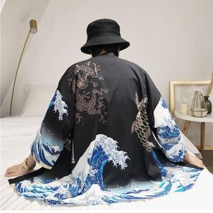 Vestes pour hommes Kimono Homme Chemise Blouse Japonais Mince Cardigan 2022 Hommes Été Japon Streetwear Vêtements Lâche VesteHommesHommes