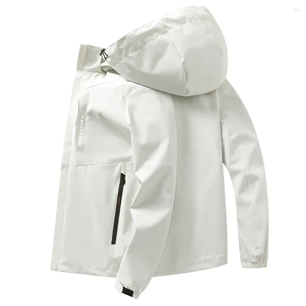 Vestes pour hommes KOODAO pour hommes Sport Mode Manteau à capuche en plein air Polyester Printemps et automne Blanc / Noir / Gris / Rouge / Bleu