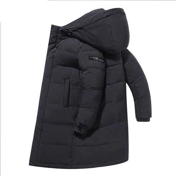 Vestes pour hommes KOODAO Hiver Long Down-rembourrage Manteau Puffer Hommes Luxe Haute Qualité Vêtements Coupe-Vent Épais Légère Doudoune ParkasL231209