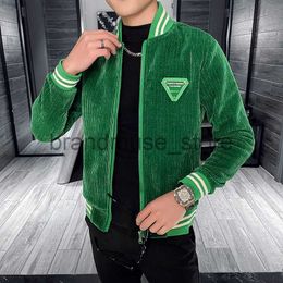 Chaquetas para hombres Chaquetas de terciopelo coreano Hombres Chaqueta de bombardero casual de negocios Ropa de calle social Uniforme de béisbol Abrigo de cuello de soporte Ropa de hombre 2022 J231019