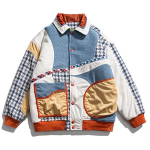 Mannen Jassen LACIBLE Mannen Vrouwen Hip Hop Baseball Jas Varsity Contrast Stiksels Uitloper Streetwear Tops Dikke 230311