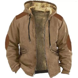 Herenjassen Lamswollen jassen Dikker warm Lange mouw Rits Hoodies Casual Sport Fleece Zwarte jas Capuchon Heren Damesjas