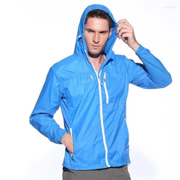 Chaquetas para hombres LANBAOSI Ligero Protección UV Abrigo de piel Chaqueta de secado rápido Cortavientos Hombres a prueba de viento