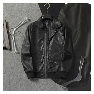 Мужские куртки, кожаная куртка-бомбер, мотоциклетная мужская байкерская бейсбольная куртка из искусственной кожи размера плюс 23ww, модная повседневная куртка Jaqueta Masculino