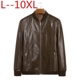 Vestes pour hommes veste en cuir hommes manteaux authentiques marque de mouton de moto noir manteau d'hiver masculin plus taille 10xl 8xl 6xl 230812