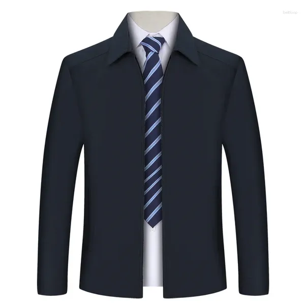 Vestes pour hommes Veste de loisirs Marque Manteau Printemps et automne Qualité Business Gentleman Collier Slim