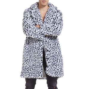 Vestes pour hommes manteaux léopard 2023 hommes manteau en fausse fourrure de luxe hiver chaud veste en peluche mode vêtements d'extérieur artificiels de haute qualité