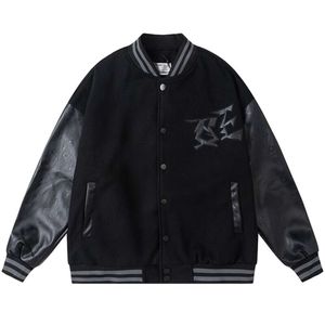 Vestes pour hommes Letterman Jacket L Vintage Bomber Manteaux 11 Lettre Broderie Automne Hommes Baseball Hip Hop Lâche Varsity Mode Hiver Garder Au Chaud