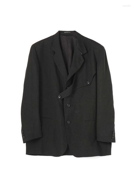 Chaquetas para hombres lino blazers unisex hombres homme abrigo de gran tamaño styly manpe blazer negros tops