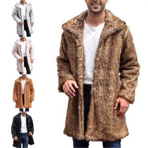 Herenjassen Luxe faux oppervlakkige kennisjas Heren dik vest Alle winterjassen voor heren Fuzzy Long