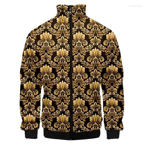 Vestes pour hommes Luxe Golden Modèle MenWomen's Jacket Bomber Femmes Poches Zipper Manteau à manches longues Top Vêtements de printemps