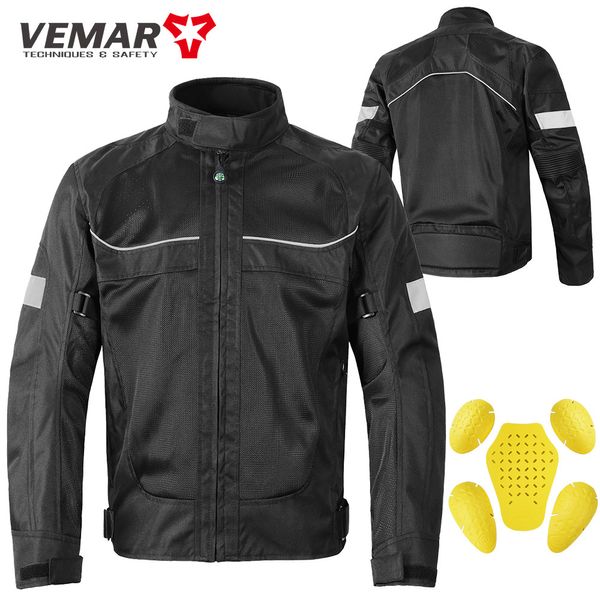 Vestes pour hommes Lyschy Veste de moto Summer Mesh Oxford Veste de motocross Manteau avec équipement de protection Hommes Moto GP Moto Veste d'équitation M-4XL 230925