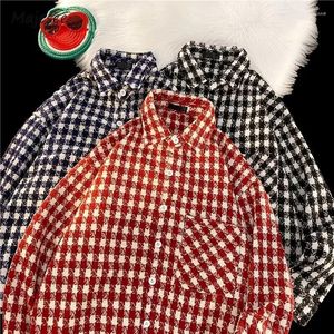 Vestes pour hommes M-3XL Hommes Cosy Plaid Chic All-Match Classique Lâche Automne College Unisexe Surdimensionné Outwear Printemps Quotidien À Manches Longues