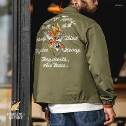 Vestes pour hommes Maden Vintage A2 Bomber pour hommes Yokosuka broderie veste de vol armée vert manteaux de baseball printemps vêtements d'extérieur militaires