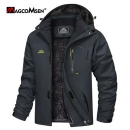 Herenjassen MAGCOMSEN Fleece ski-jas met capuchon Waterdicht Thermisch Dikke warme parka's Wintersneeuw