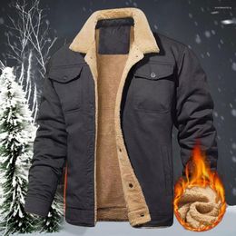 Vestes pour hommes Veste masculine revers super doux garder au chaud résistant au froid doublé hommes vêtements d'extérieur