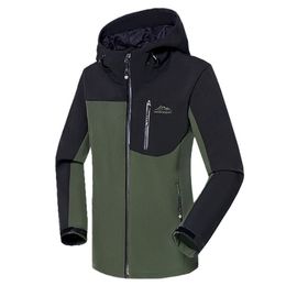 Vestes pour hommes Homme hiver imperméable à l'eau pêche en plein air randonnée Camping escalade Trekking ski vestes hommes surdimensionné polaire Softshell manteau 220919