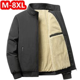 Vestes pour hommes ManTLCONX est 8XL hiver épais col montant hommes manteaux décontracté chaud polaire coton vêtements pour hommes vêtements d'extérieur 231205