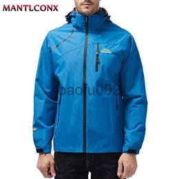 Mannen Jassen MANTLCONX Nieuwe Waterdichte Heren Jas Jas Outdoor Hooded Heren Lente Jas Windscherm Herfst Mannelijke Jas Mode Kleding Merk J230724