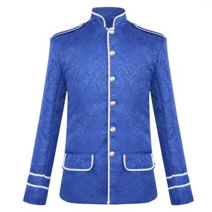 Vestes pour hommes veste médiévale manteau mince vêtements d'extérieur vintage poche bureau élégant automne hiver chaquetas hombre