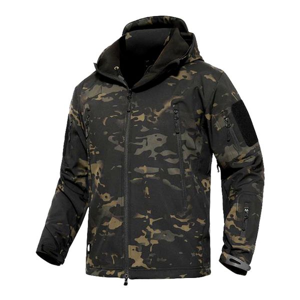 Vestes pour hommes Mege Shark Skin Soft Shell Veste tactique militaire Hommes imperméable armée polaire vêtements multicam camouflage coupe-vent 4XL 230203