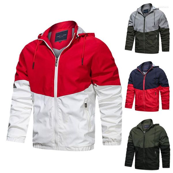 Chaquetas para hombre Bomber para hombre Cortavientos ligero Primavera Otoño Cremallera completa Abrigo activo Outwear Ropa para hombre Chaqueta para hombre