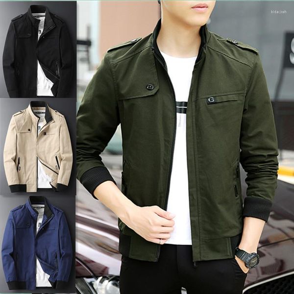 Chaquetas para hombres Chaqueta de algodón para hombres Abrigo Productos de otoño e invierno Corto Cortavientos militar joven de mediana edad Lavado Denim suelto Fat La